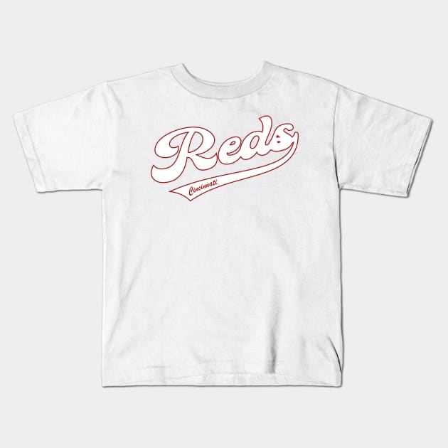 Cincinnati Reds Kids T-Shirt by Cemploex_Art